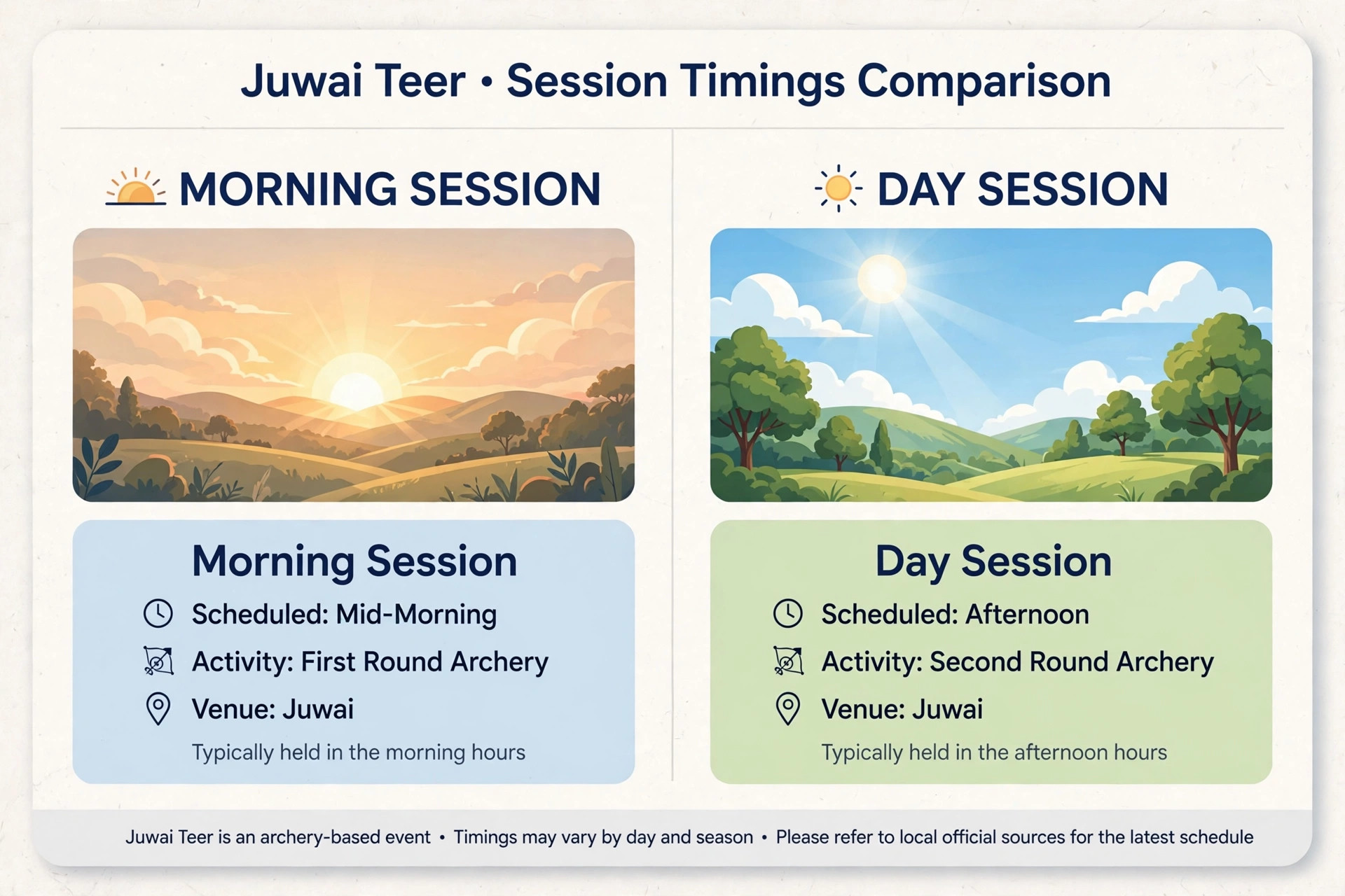 Comparison of Juwai morning session and Juwai day session results
