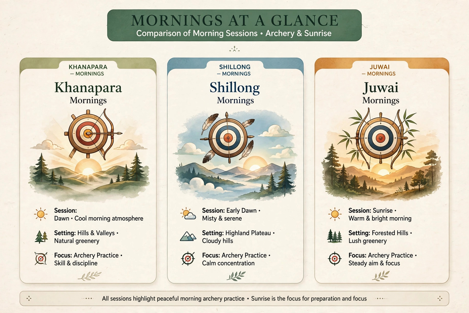 Khanapara morning teer compared with Shillong morning and Juwai morning sessions