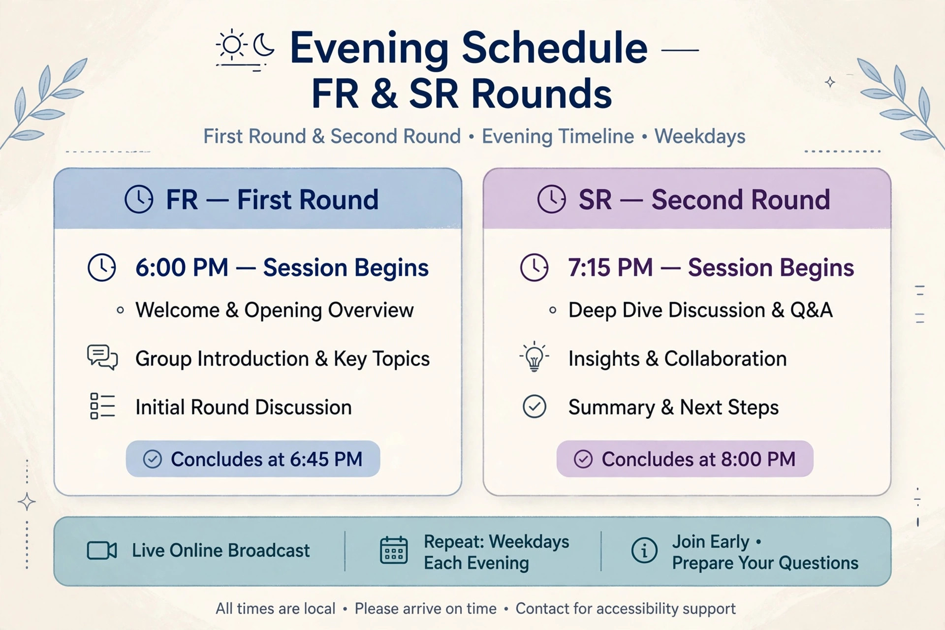 Night teer result timings showing FR and SR declaration schedule