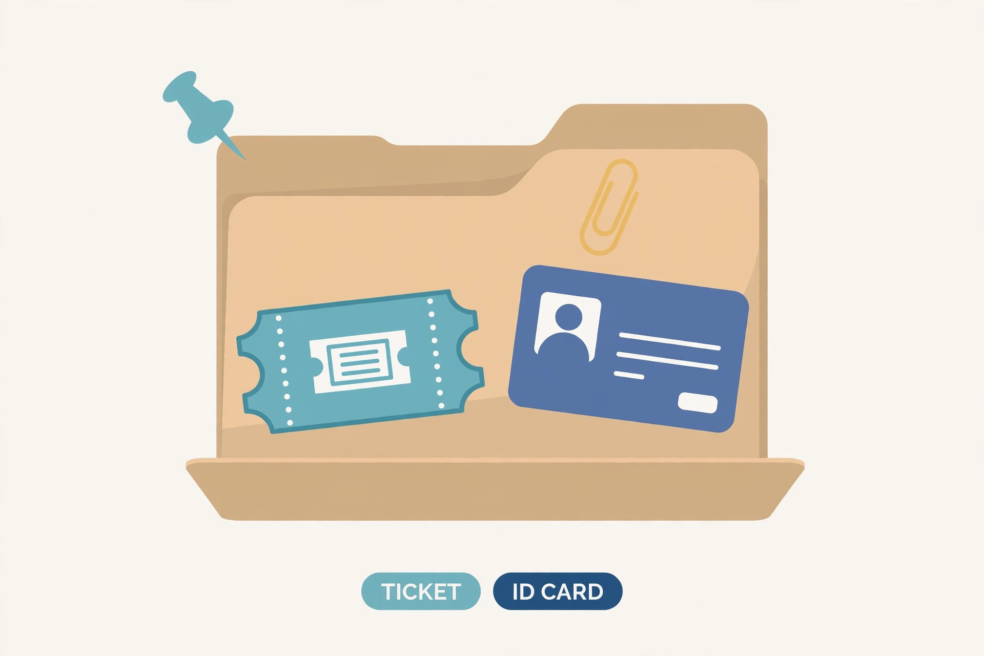 Documents needed for a teer prize claim kept ready in a folder