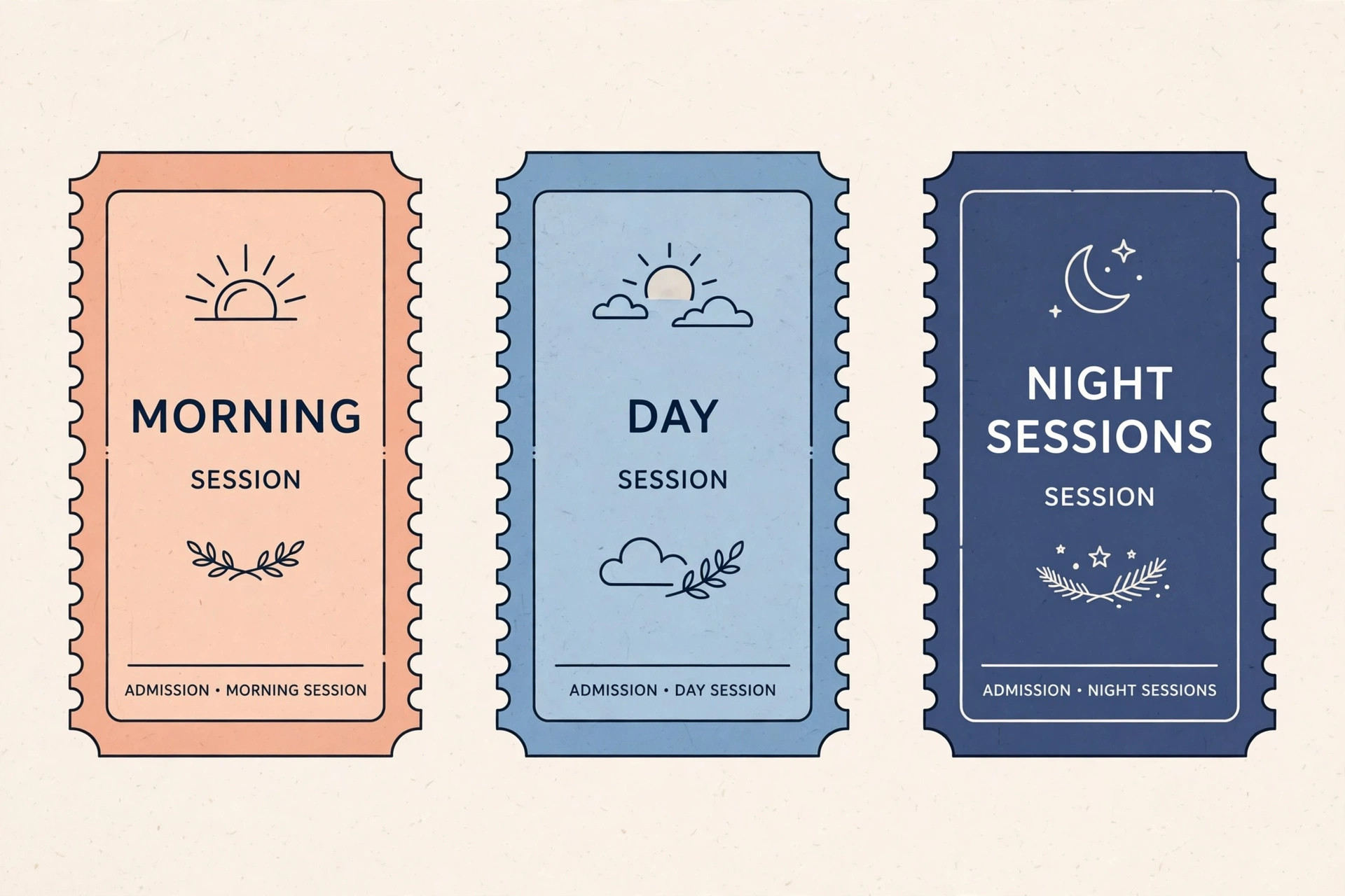 Different teer ticket options for morning day and night sessions